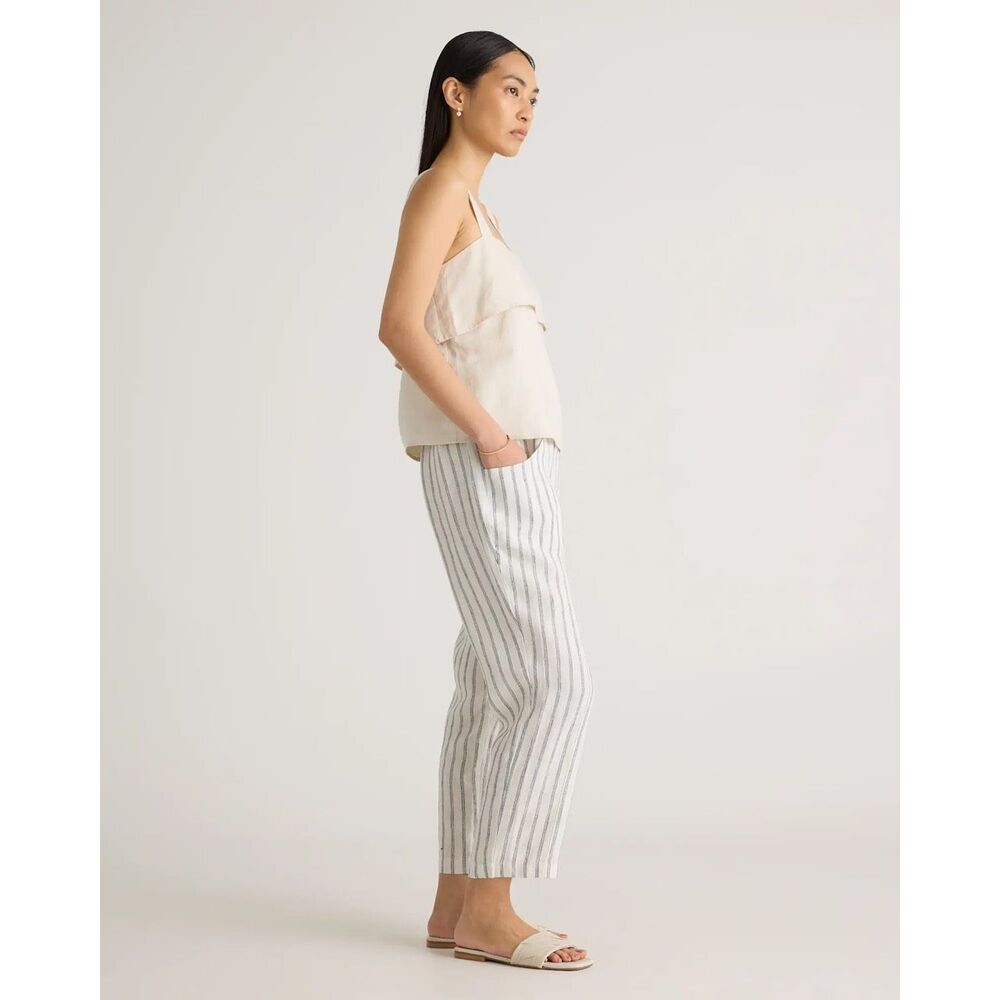 Quince Cream Linen-Look Layered Square-Neck Tank - Picture 2 of 10